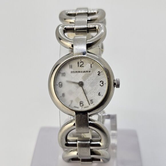 Burberry Women Watch 28MM Gray Dial Case Stainless Steel Bracelet 6" New Battery - Picture 1 of 14
